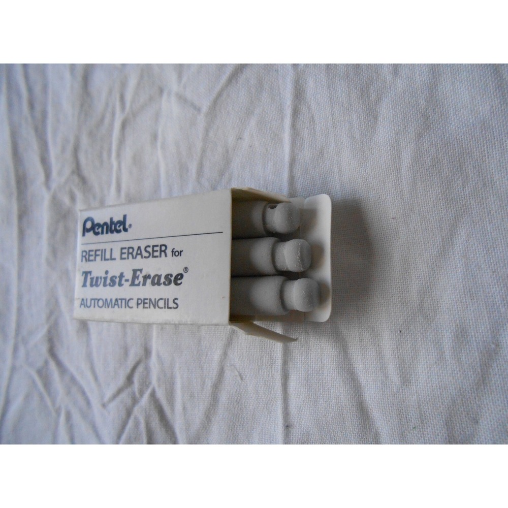 Pentel Eraser Refill For E10 Twist-Erase Automatic Mechanical Pencils 3 x 3 pack